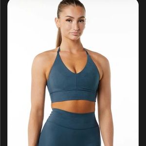 Alphalete Alphalux Wonder Bra - Whale Blue Size Medium